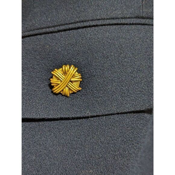 Kasper for A.S.L. Women's Navy Blue 2 Piece Set Lined Wool Skirt Suit Size 8 - Picture 3 of 7